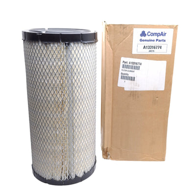 New Compair A13316774 Air Compressor Filter Element, R61, ø3.5in Inlet