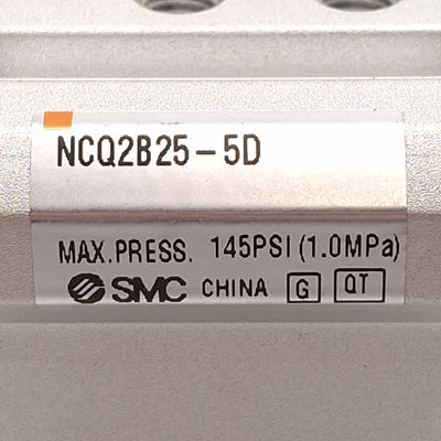 New SMC NCQ2B25-5D Compact Cylinder, ø25mm Bore, 5mm Stroke, 1.0MPa, M5x0.8 Ports