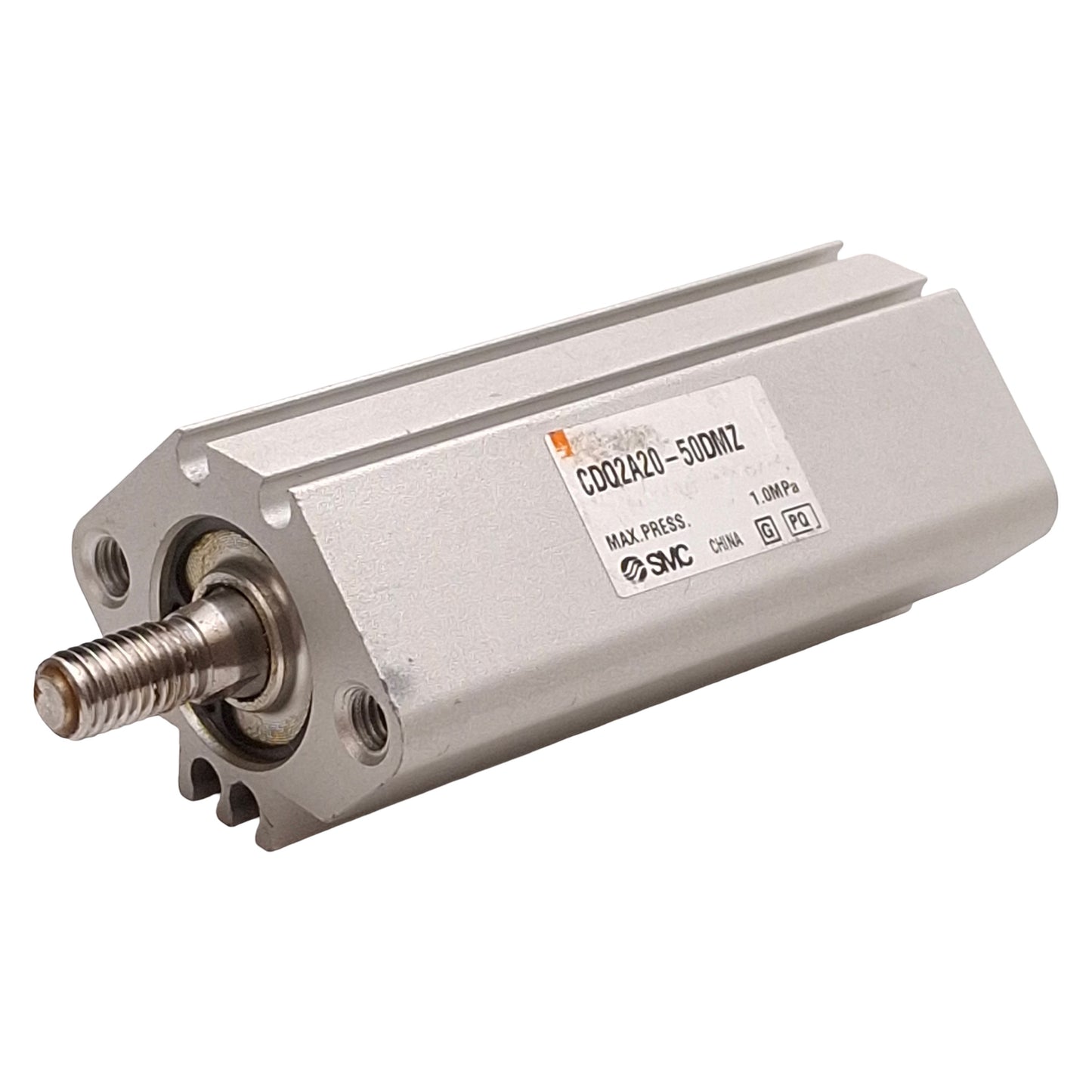 Used SMC CDQ2A20-50DMZ Compact Cylinder ø20mm Bore, 50mm Stroke, M5, 1.0MPa Max