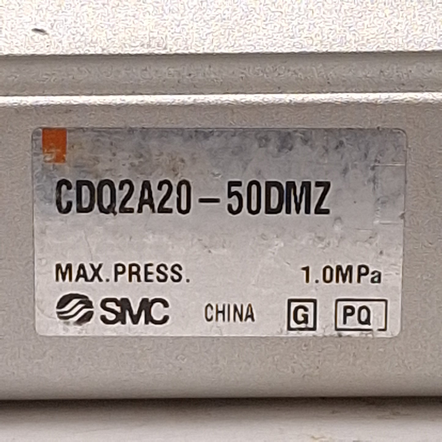 Used SMC CDQ2A20-50DMZ Compact Cylinder ø20mm Bore, 50mm Stroke, M5, 1.0MPa Max