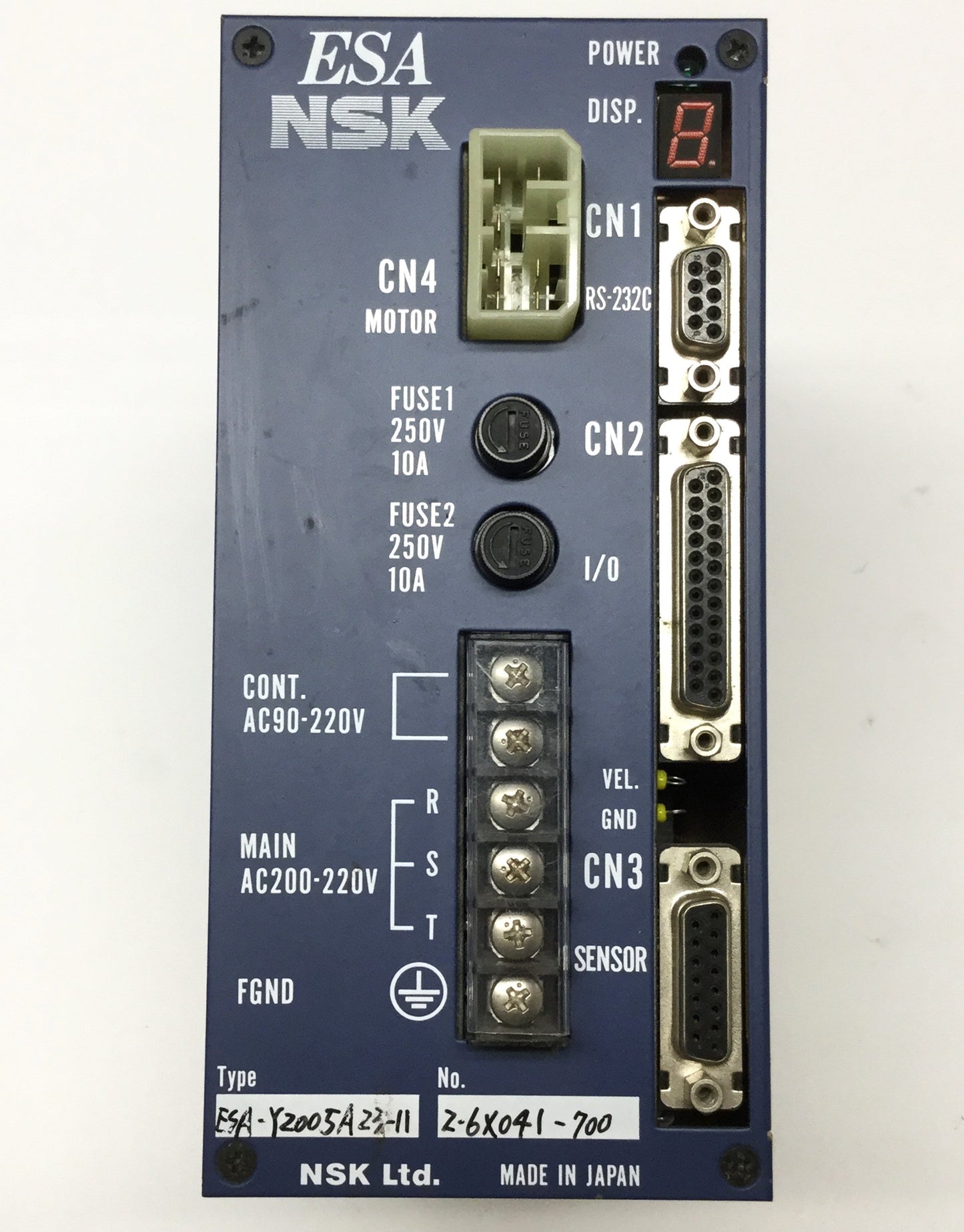 Used NSK ESA-Y2005A23-11 Megatorque Servo Driver Unit for 5Nm Motor, 200/220VAC