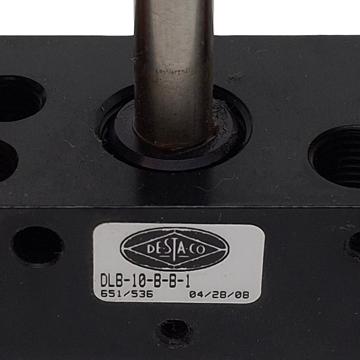 Used Destaco DLB-10-B-B-1 Linear Slide, ø0.75" Bore, 1.969" Stroke, 29lbf, 100psi, M5