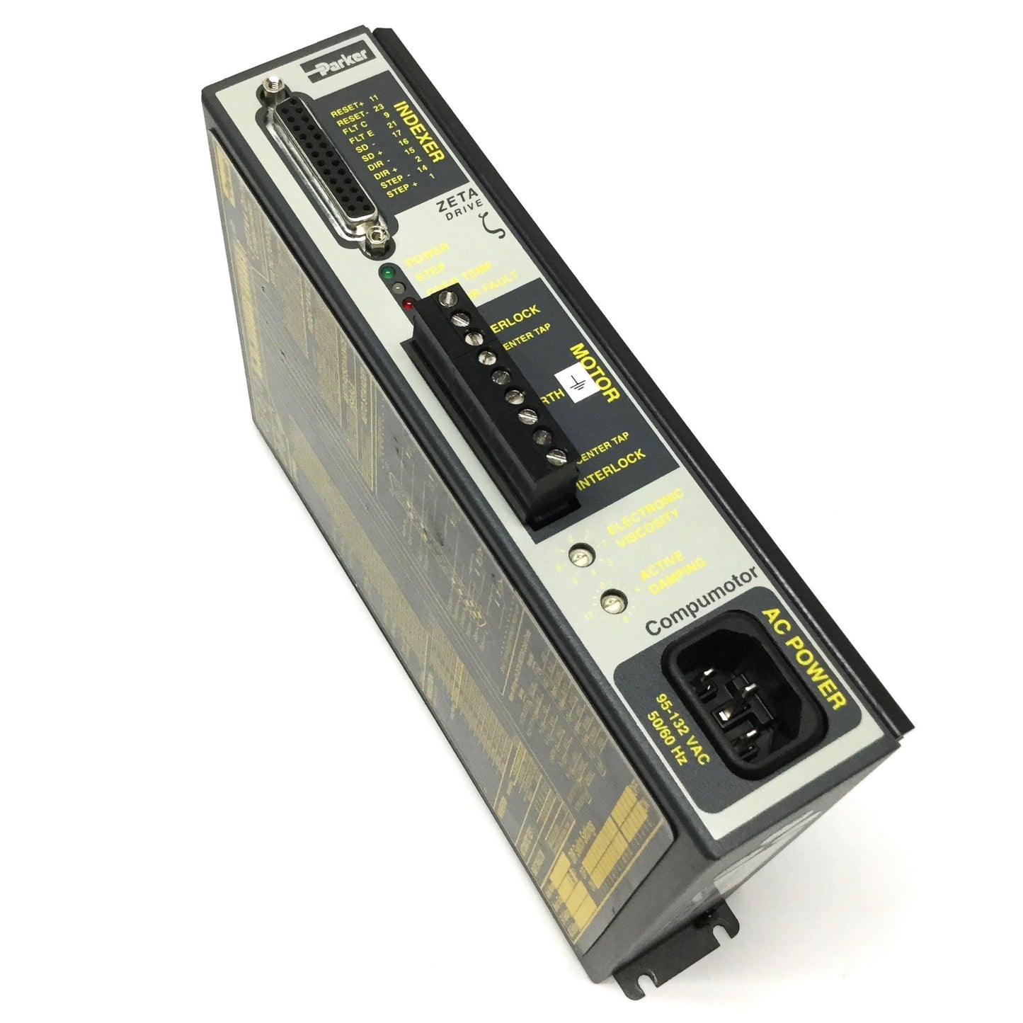 Used Parker ZETA57-102-E ZETA4 Compumotor Stepper Motor Drive/Indexer, 4A, 120VAC