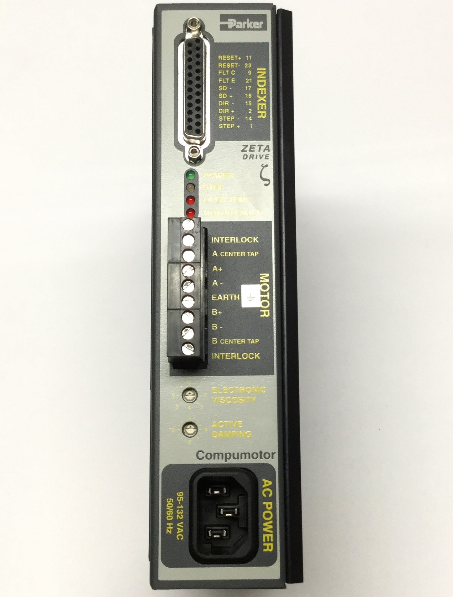 Used Parker ZETA57-102-E ZETA4 Compumotor Stepper Motor Drive/Indexer, 4A, 120VAC