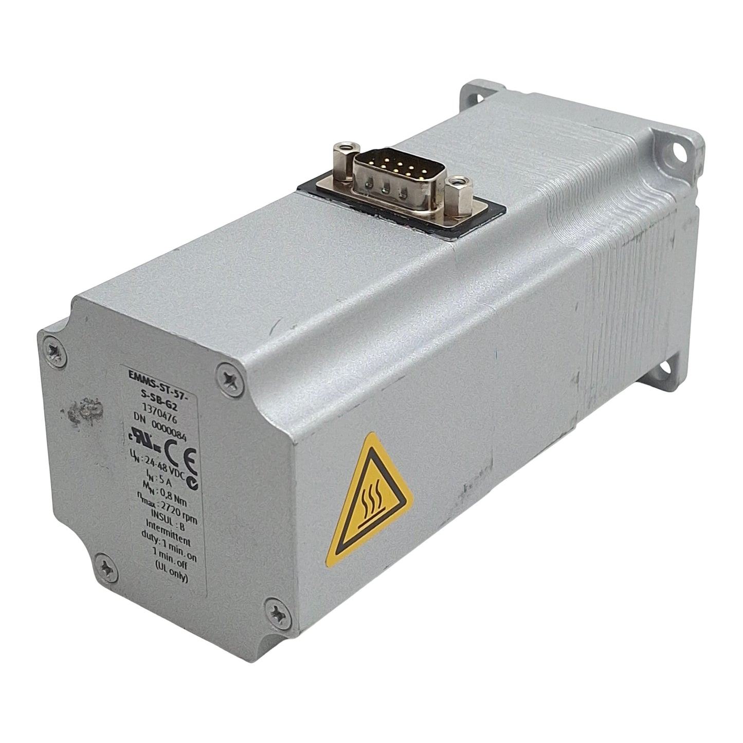 Used Festo EMMS-ST-57-S-SB-G2 Stepper Motor, 2-Phase, 1.8°/Step, ø6.5mm Shaft NEMA 23