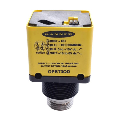 New – Open box Banner OPBT3QD OMNI-BEAM Power Block 0-10VDC or 10-0VDC, *No Nut*