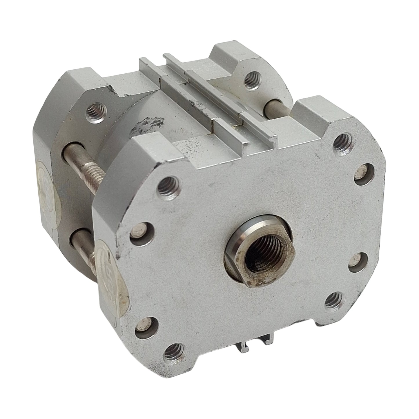 Used SMC NCDQ7A150-075D Compact Cylinder, ø1-1/2" Bore, 3/4" Stroke, 1/8in NPT 200psi