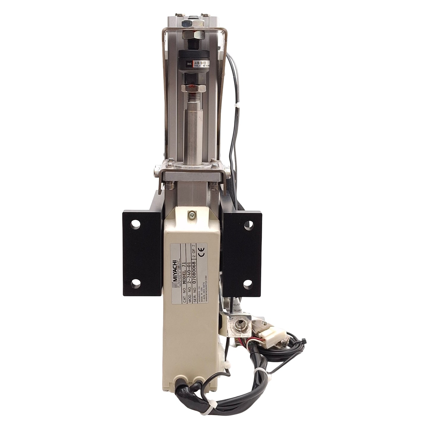 Used Miyachi Unitek 2-240-01 Model 71 Weld Head, 4in Throat, 1.5in Stroke, 100-220VAC