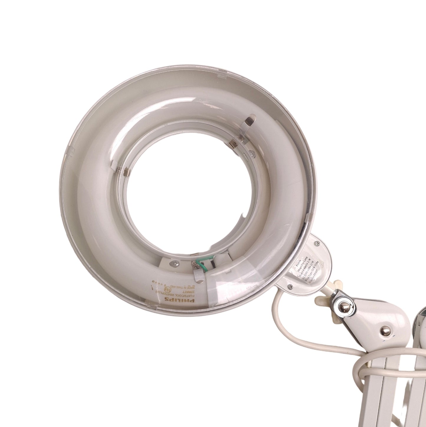Used Prolite EM64-2-W Fluorescent Table Mount Magnifier, 120VAC, 3D (1.75X), 45in