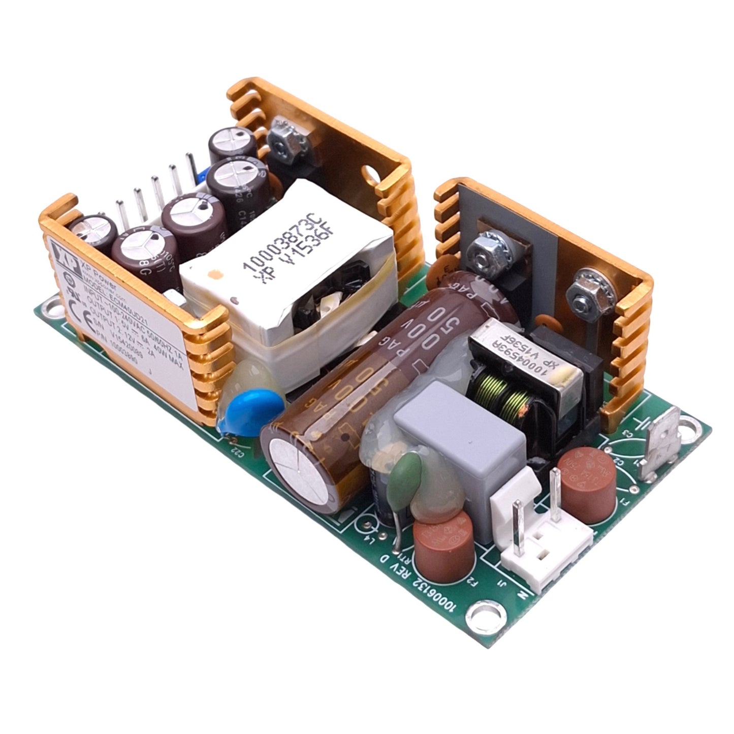 Used XP Power ECM40UD21 Power Supply, 100-240VAC In, 5/12VDC 6/2A Out, 40W Max