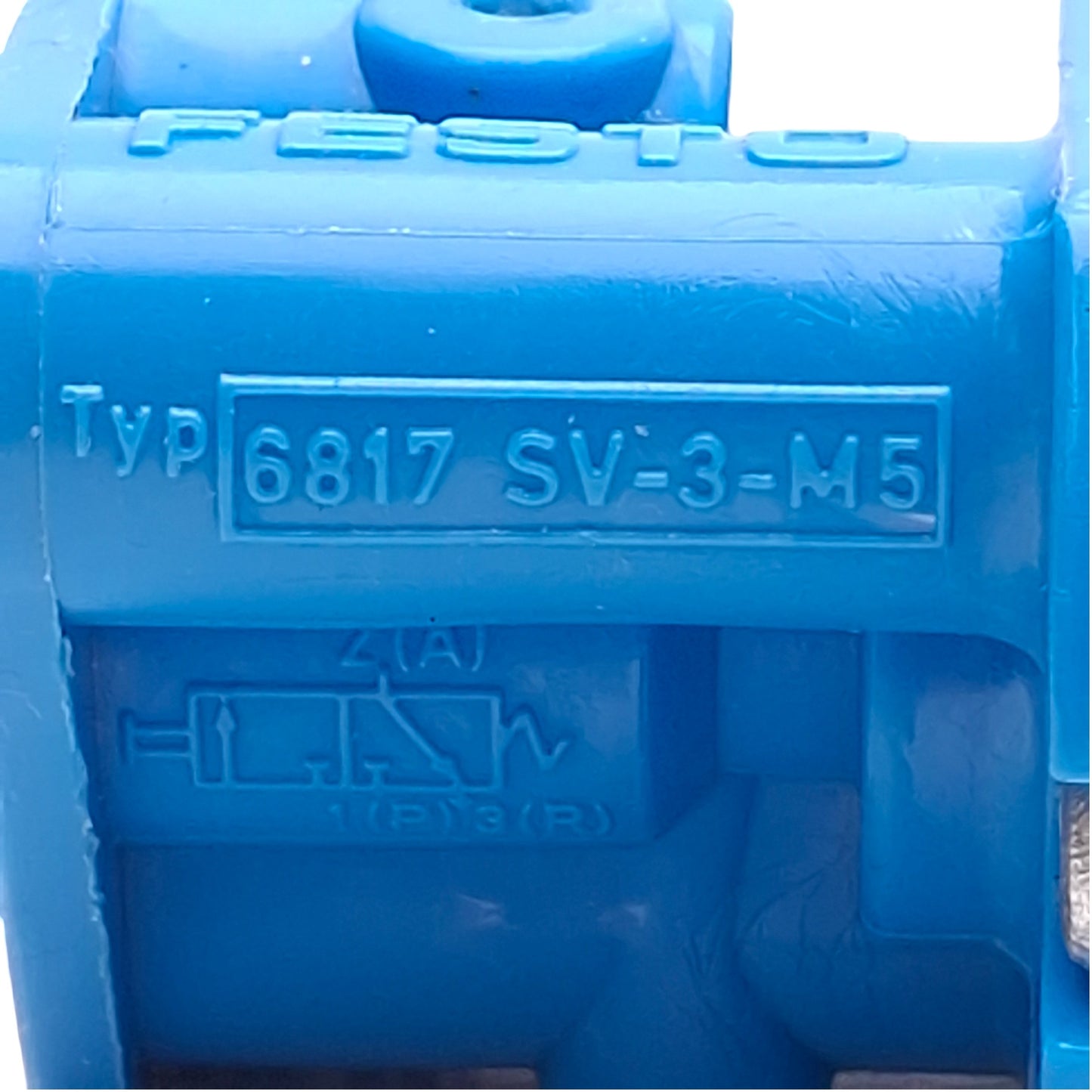 Used Festo 6817 SV-3-M5 Toggle Switch Valve ø22.5mm, 3/2 Function, 65 l/min Flow