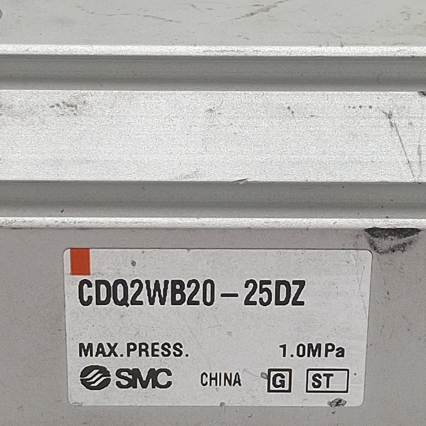 Used SMC CDQ2WB20-25DZ Double Acting Cylinder, ø20mm Bore, 25mm Stroke, M5, 1.0MPa