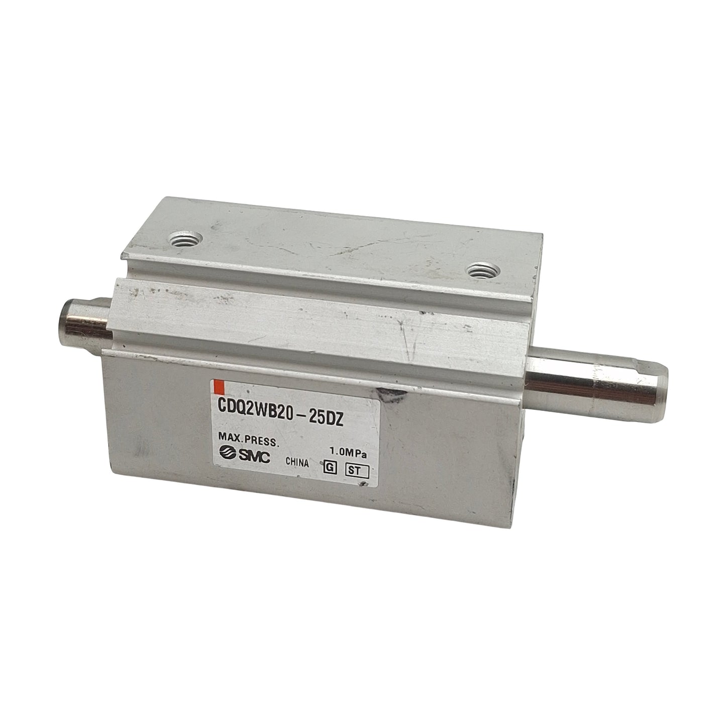 Used SMC CDQ2WB20-25DZ Double Acting Cylinder, ø20mm Bore, 25mm Stroke, M5, 1.0MPa