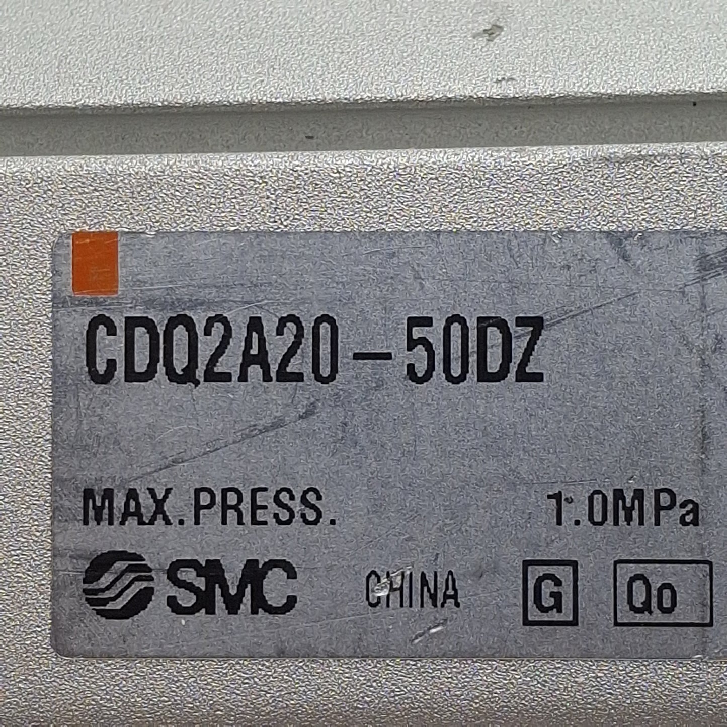 Used SMC CDQ2A20-50DZ Compact Cylinder, ø20mm Bore, 50mm Stroke, M5 x 0.8, 1.0MPa