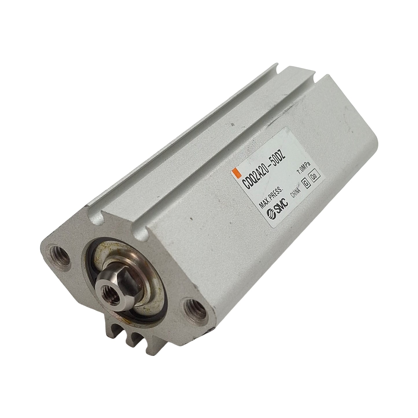 Used SMC CDQ2A20-50DZ Compact Cylinder, ø20mm Bore, 50mm Stroke, M5 x 0.8, 1.0MPa