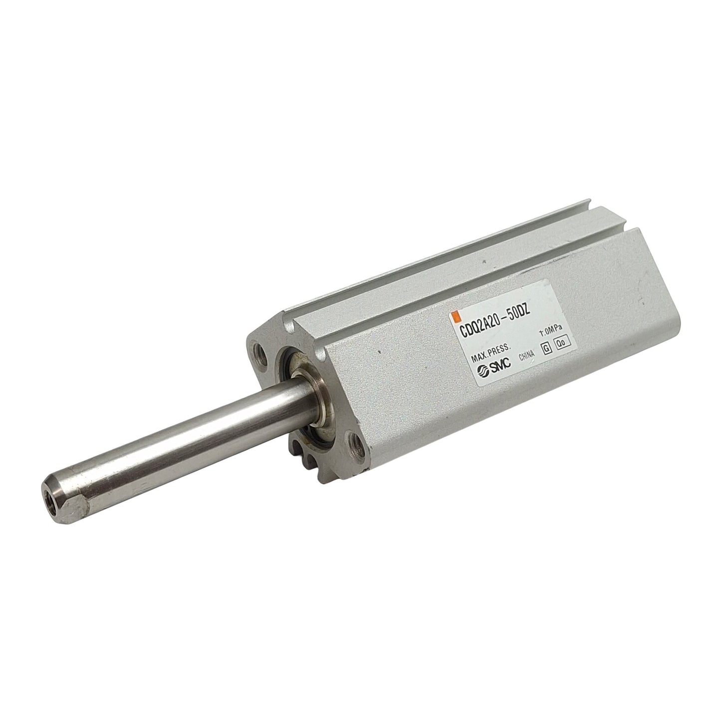Used SMC CDQ2A20-50DZ Compact Cylinder, ø20mm Bore, 50mm Stroke, M5 x 0.8, 1.0MPa