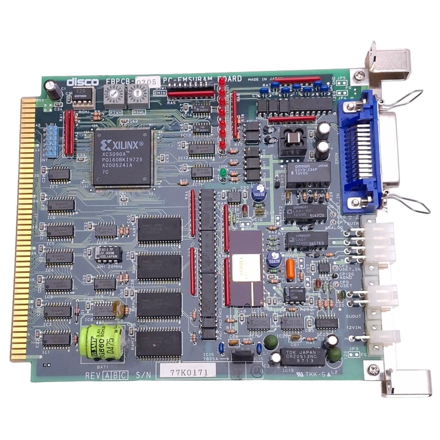 Used Disco FBPCB-0205 PC-EMSURAM Board for Disco 651 Series Dicing Saw System
