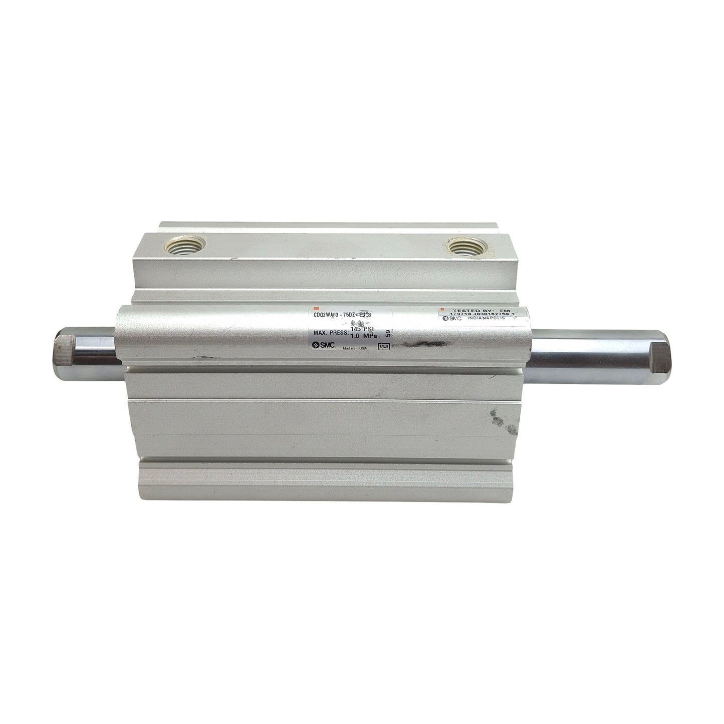 Used SMC CDQ2WA63-75DZ Double Acting Cylinder, ø63mm Bore, 75mm Stroke, Rc1/4, 1.0MPa