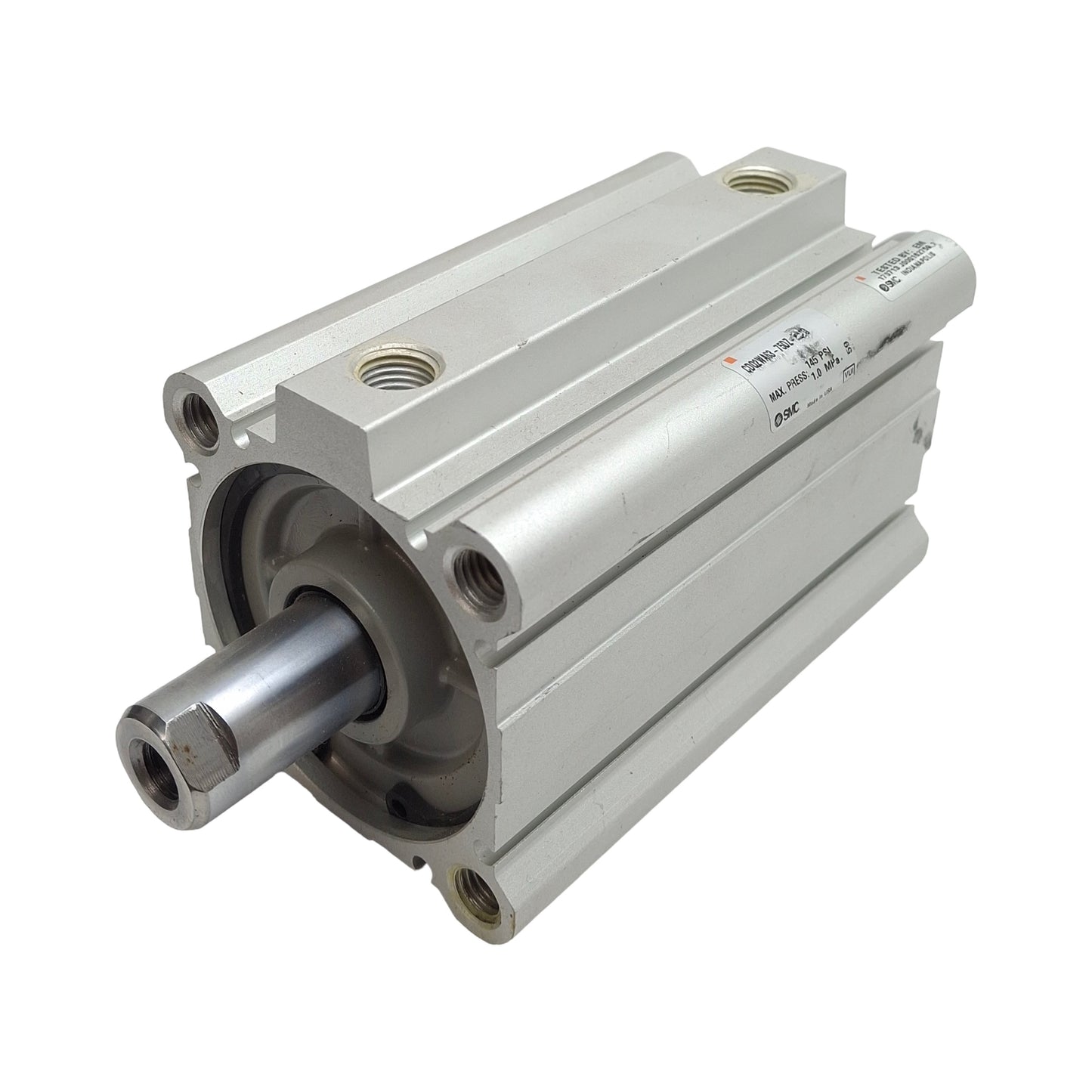 Used SMC CDQ2WA63-75DZ Double Acting Cylinder, ø63mm Bore, 75mm Stroke, Rc1/4, 1.0MPa
