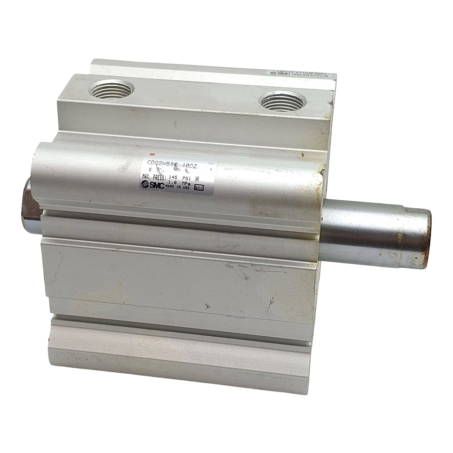 Used SMC CDQ2WB80-40DZ Double Acting Cylinder, ø80mm Bore, 40mm Stroke, Rc3/8, 1.0MPa