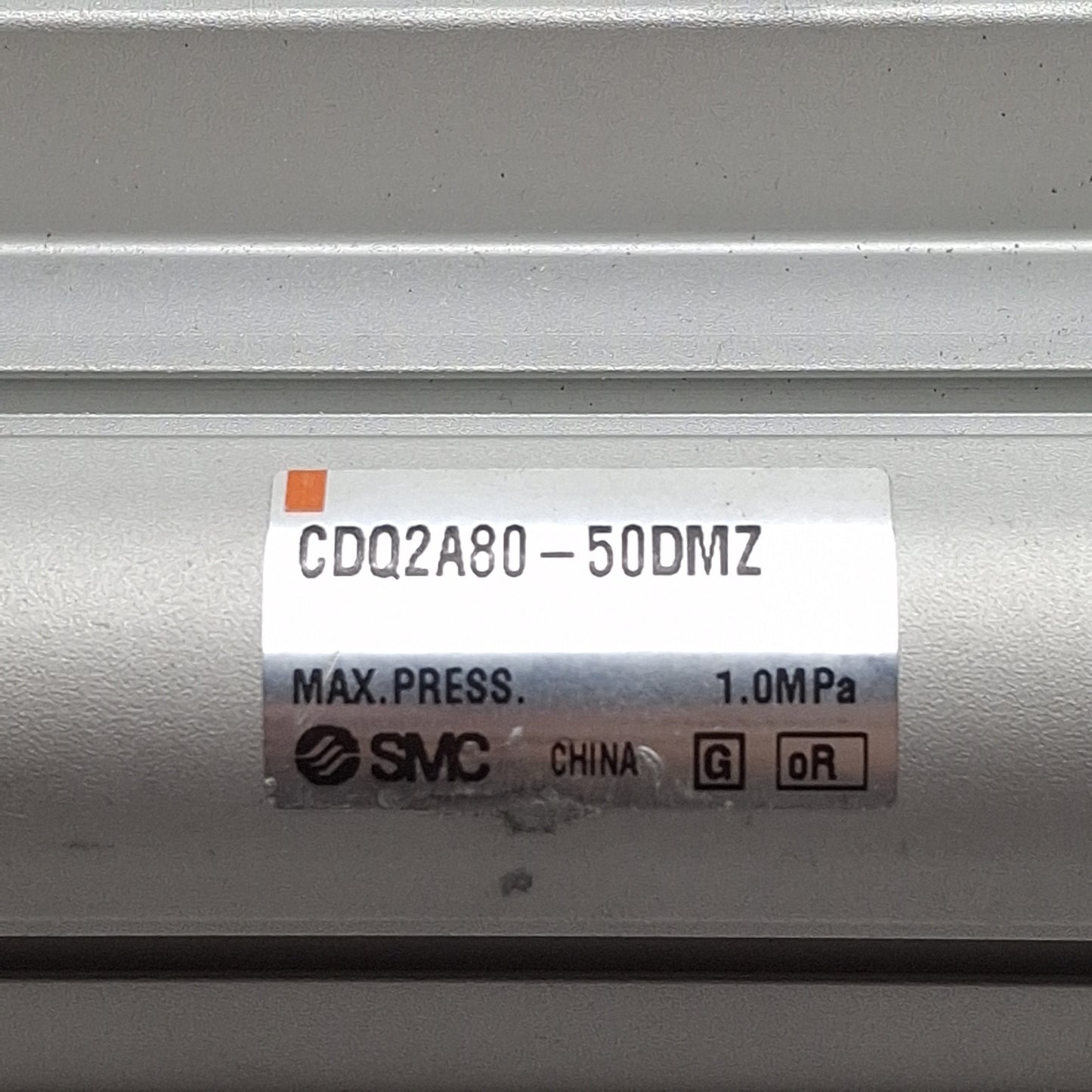 Used SMC CDQ2A80-50DMZ Compact Cylinder, ø80mm Bore, 50mm Stroke, Rc3/8, 1.0MPa