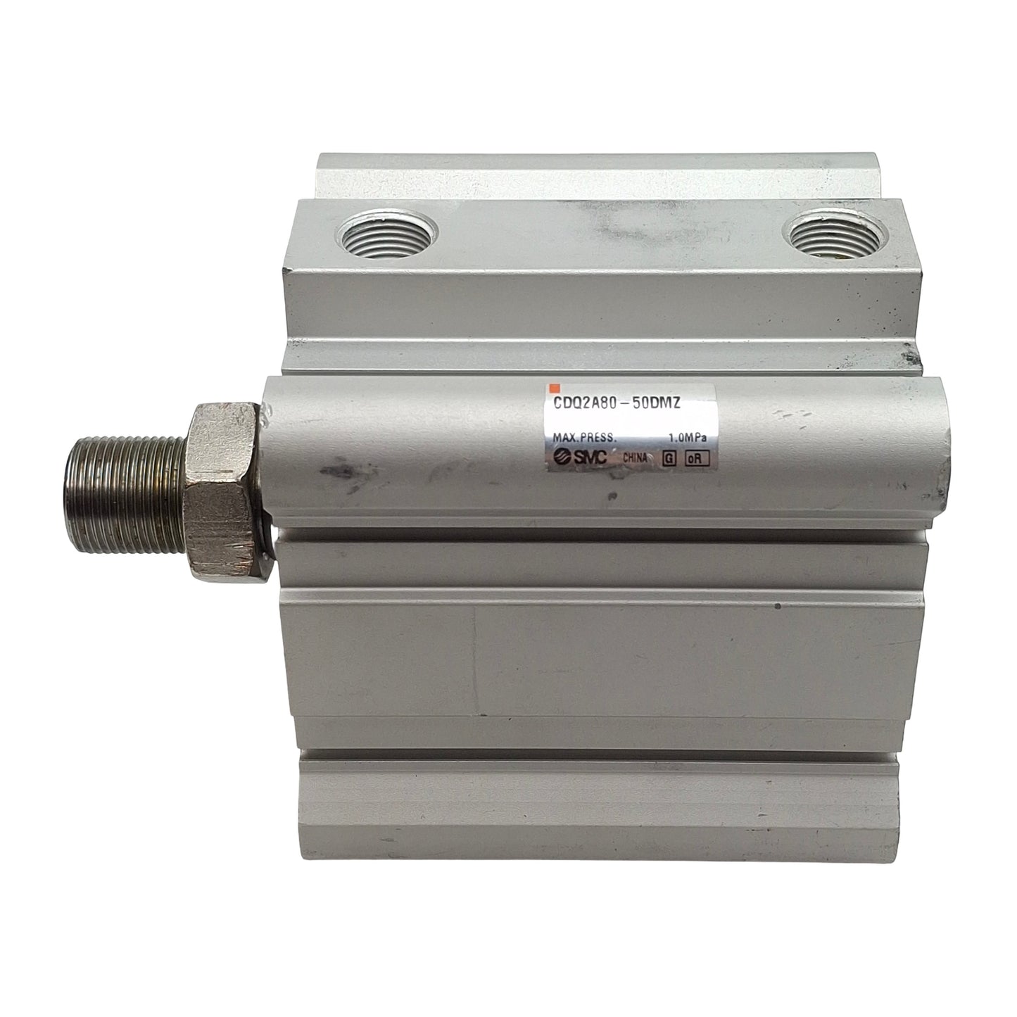 Used SMC CDQ2A80-50DMZ Compact Cylinder, ø80mm Bore, 50mm Stroke, Rc3/8, 1.0MPa