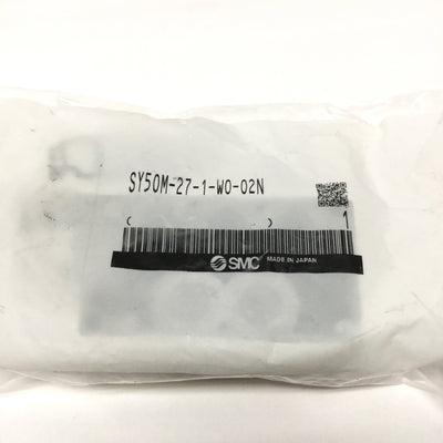 New SMC SY50M-27-1-WO-02N SY5000 Valve Sub-Plate Assembly, Side Ported, 1/4" NPT