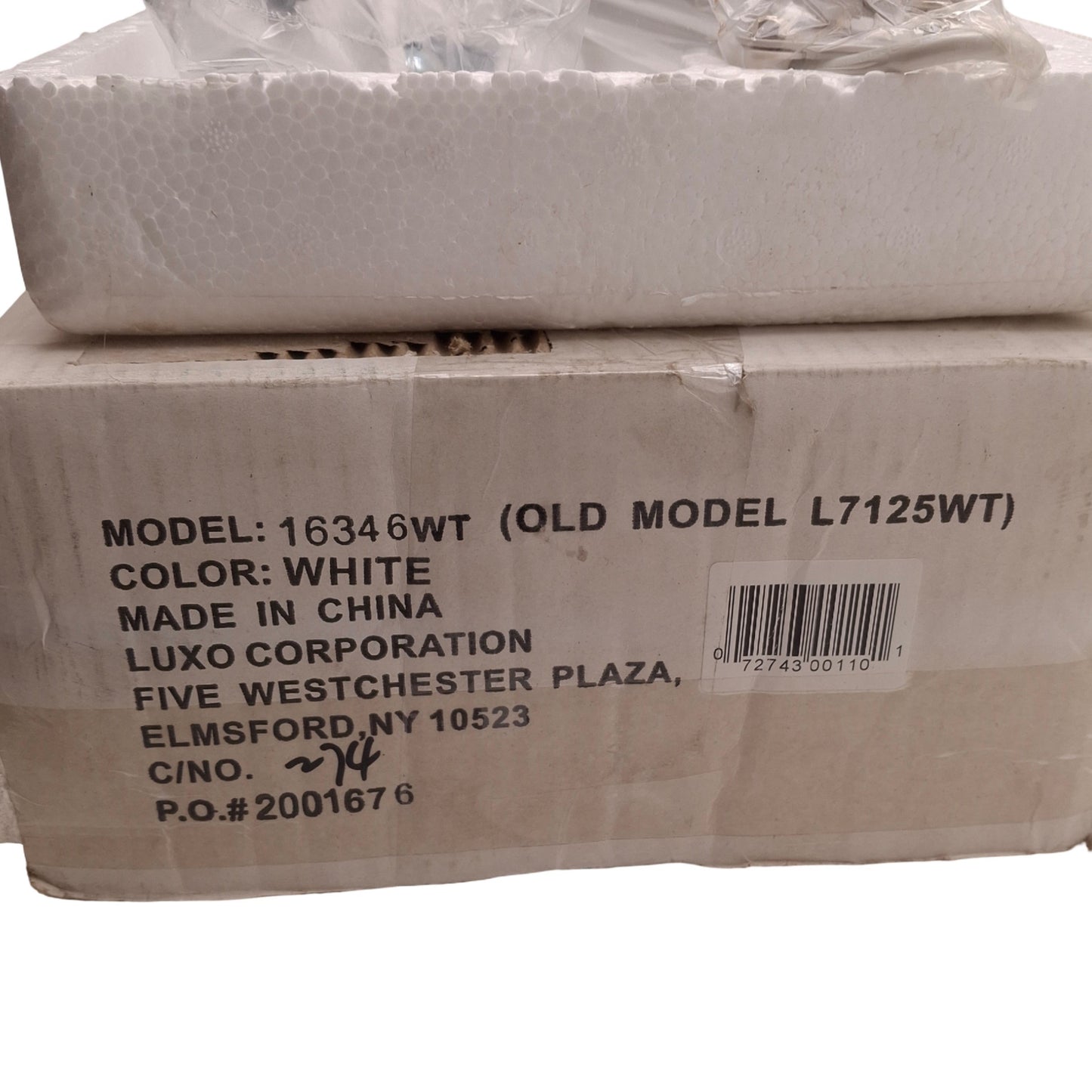 New Vision Luxo 16346WT Fluorescent Illuminated Magnifier, 5D (2.25x), 120VAC, 45in