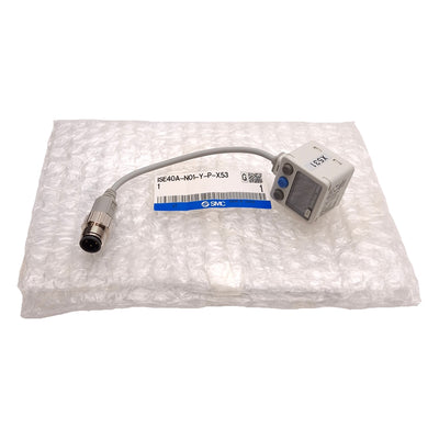 New SMC ISE40A-N01-Y-P-X531 Digital Pressure Switch, PNP, -14.5~145psi, M12 4-Pin