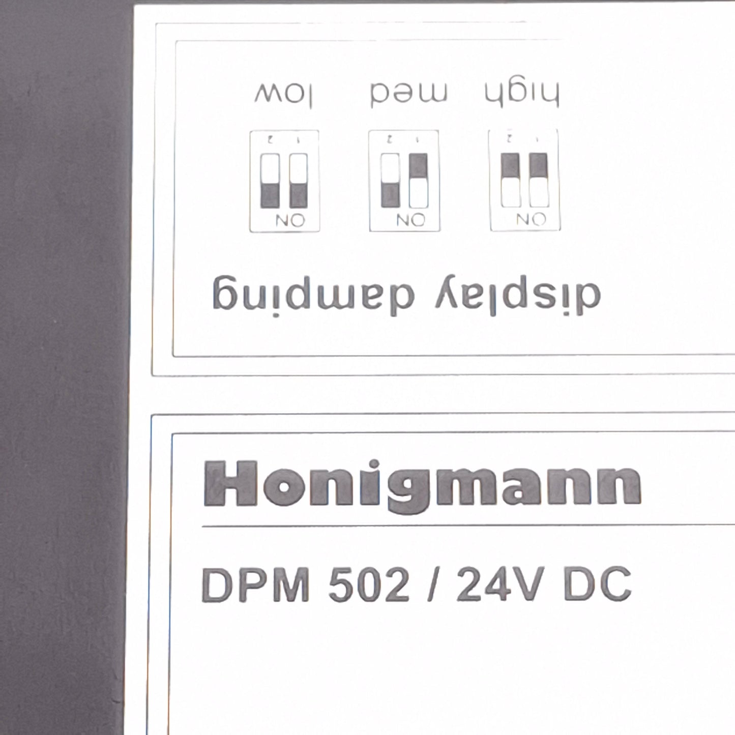Used Honigmann DPM 502 Digital Panel Meter 24VDC, 50mA, 0 to ±1999 Digit Range