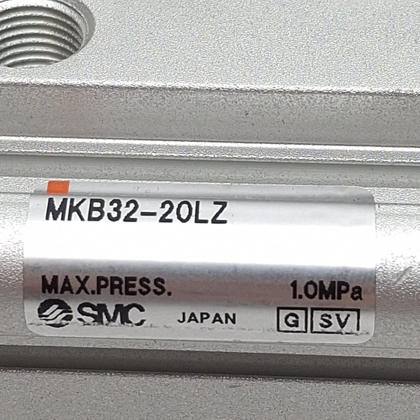 Used SMC MKB32-20LZ Swing Clamp Cylinder, ø32mm Bore, 20mm Stroke, Rc1/8, 1.0MPa