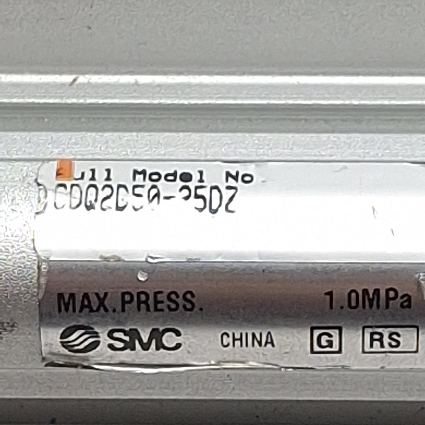 Used SMC CDQ2D50-25DZ Compact Cylinder, ø50mm Bore, 25mm Stroke, Rc1/4, 1.0MPa