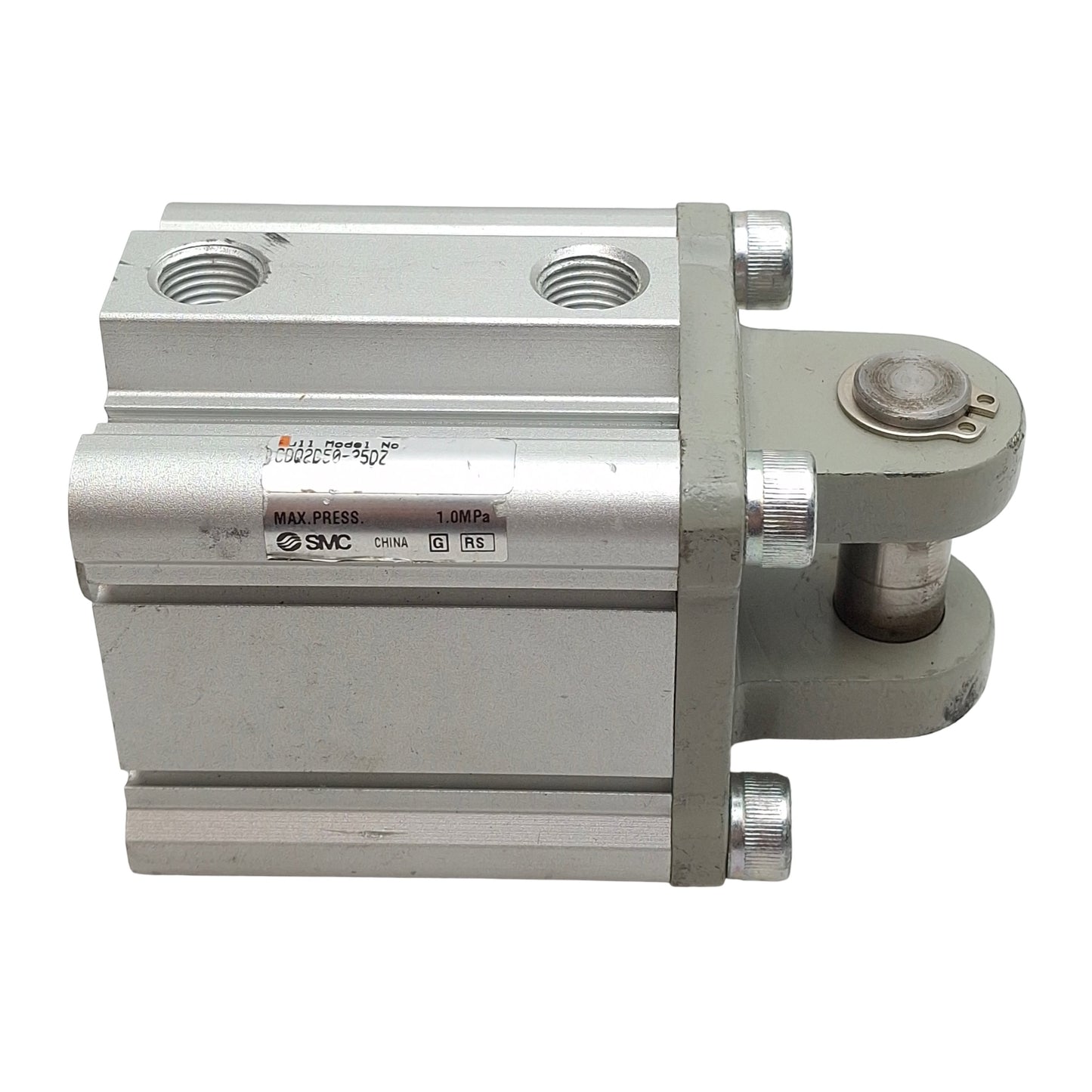 Used SMC CDQ2D50-25DZ Compact Cylinder, ø50mm Bore, 25mm Stroke, Rc1/4, 1.0MPa