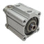 Used SMC CDQ2D50-25DZ Compact Cylinder, ø50mm Bore, 25mm Stroke, Rc1/4, 1.0MPa
