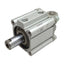 Used SMC CDQ2D50-25DZ Compact Cylinder, ø50mm Bore, 25mm Stroke, Rc1/4, 1.0MPa