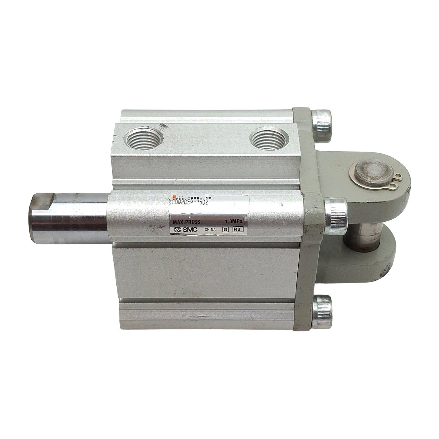 Used SMC CDQ2D50-25DZ Compact Cylinder, ø50mm Bore, 25mm Stroke, Rc1/4, 1.0MPa