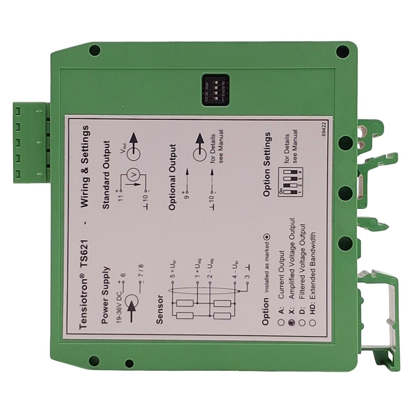 Used Honigmann TS621 Precision Strain Gauge Measuring Amplifier 19-36VDC, ±15mV Range