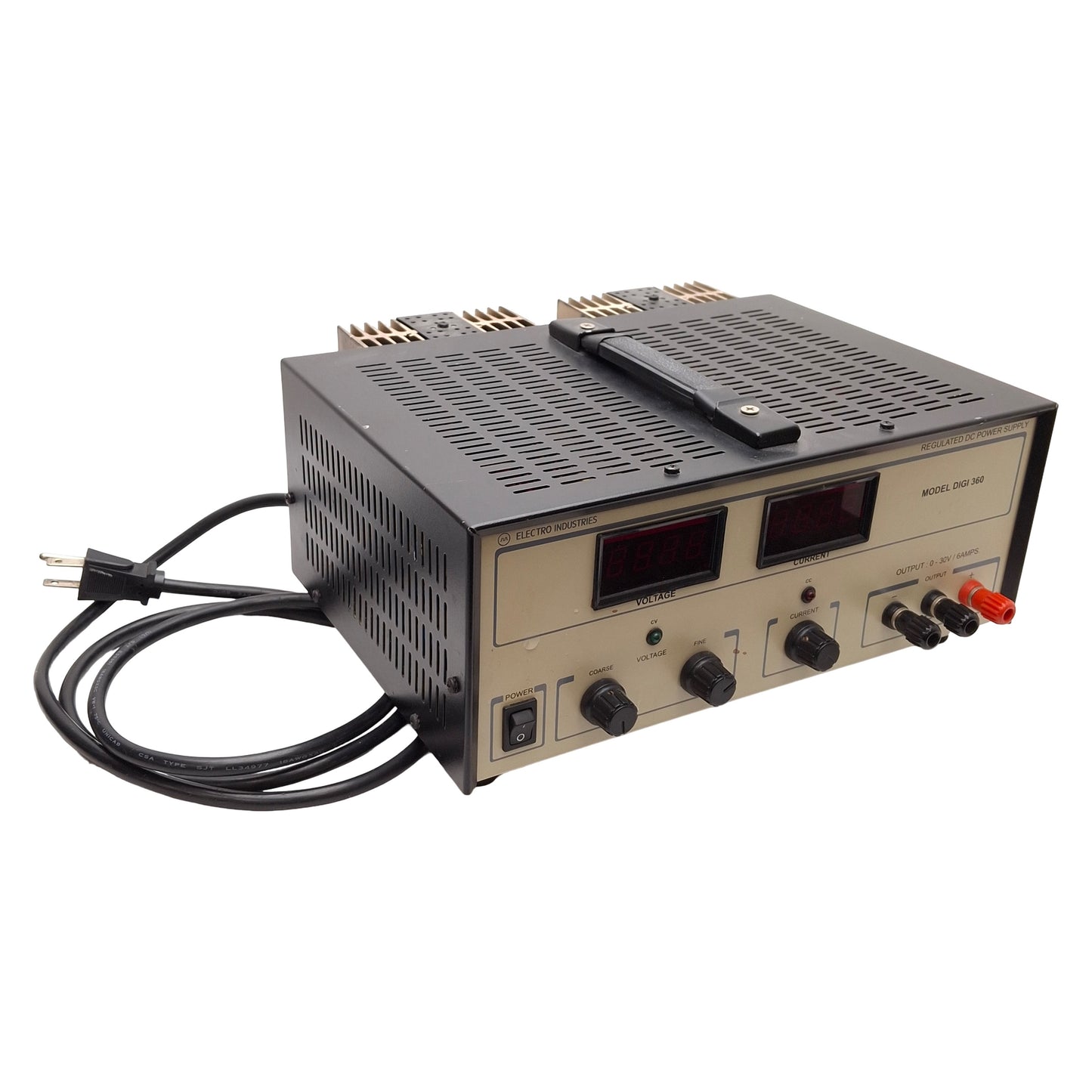 Used Electro Industries DIGI 360 Regulated DC Power Supply, 115VAC IN, 0-30VDC 6A OUT