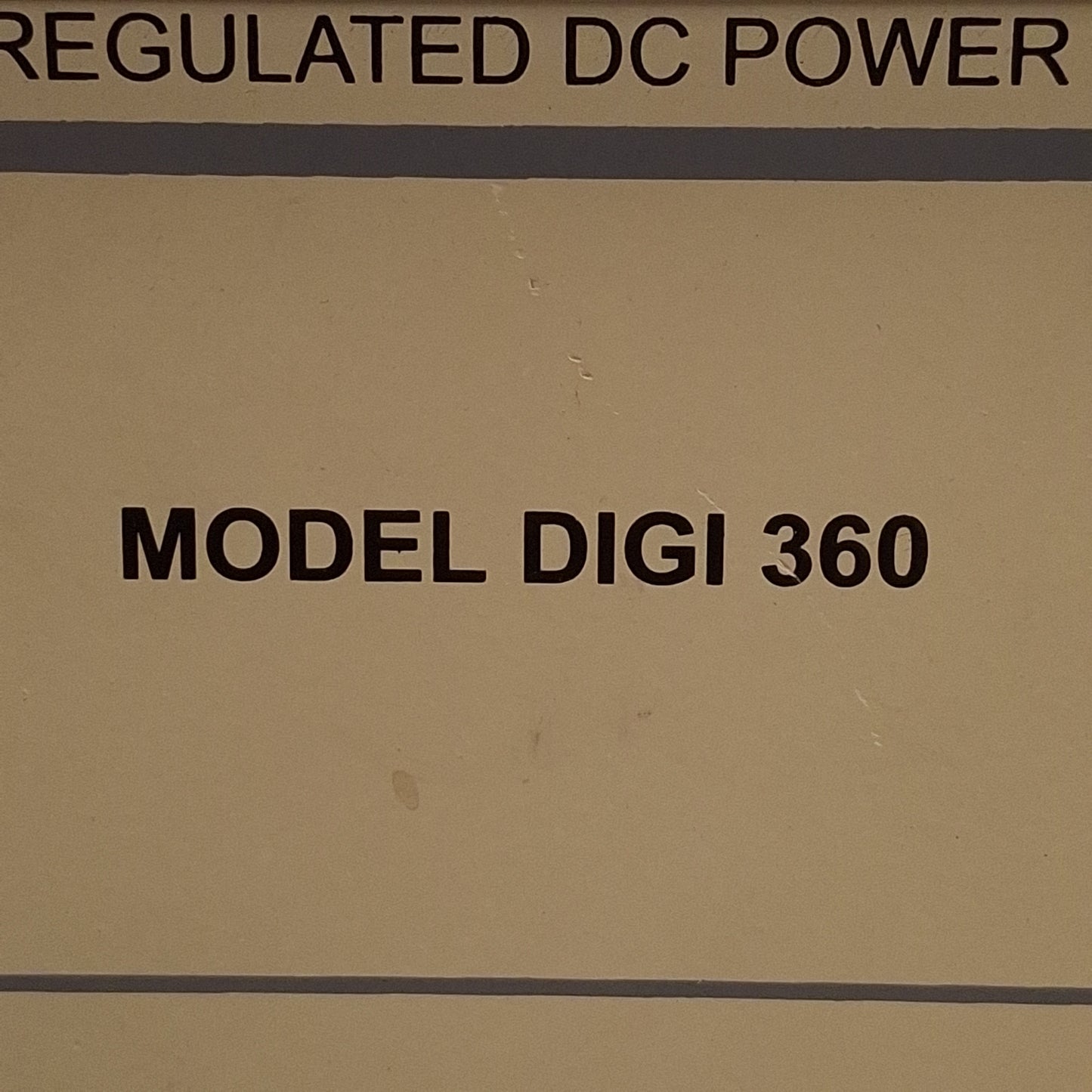 Used Electro Industries DIGI 360 Regulated DC Power Supply, 115VAC IN, 0-30VDC 6A OUT