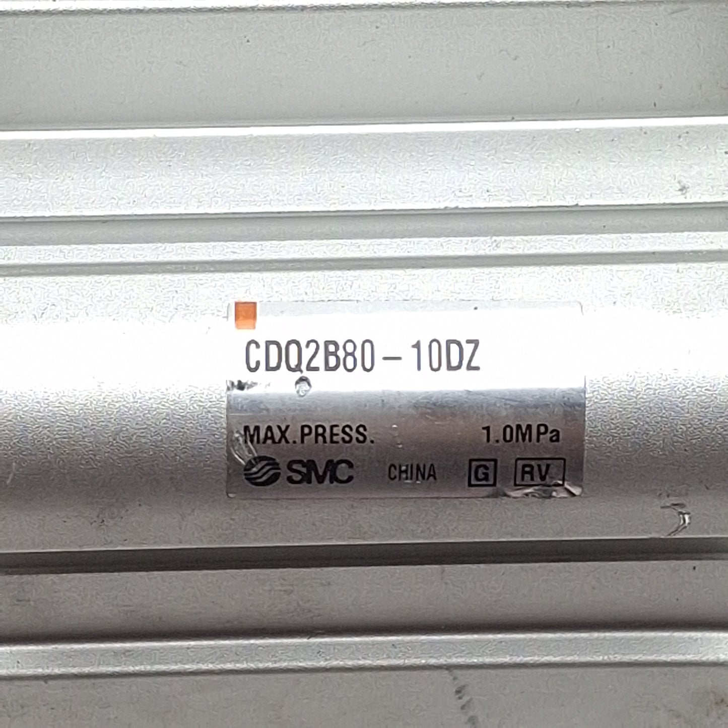 Used SMC CDQ2B80-10DZ Compact Cylinder, ø80mm Bore, 10mm Stroke, Rc3/8, 1.0MPa
