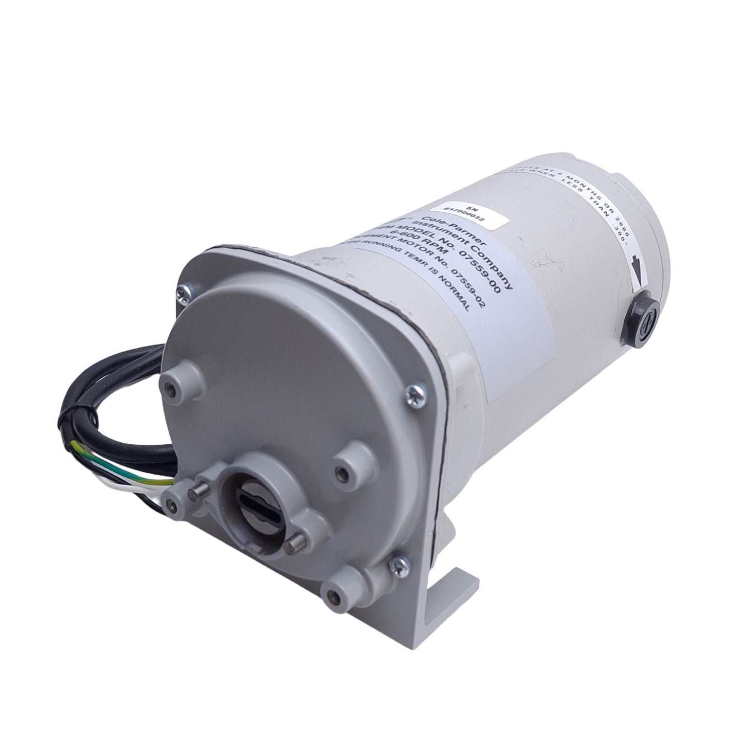 Used Cole Parmer 7559-00 Masterflex Easy-Load Short Shaft Pump Drive/Motor, 6-600 RPM