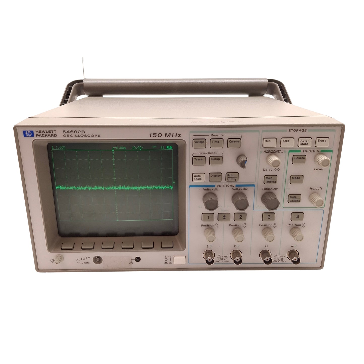 Used Hewlett Packard 54602B 4-Channel Digital Oscilloscope 100MHz to 250MHz, 10GSa/s