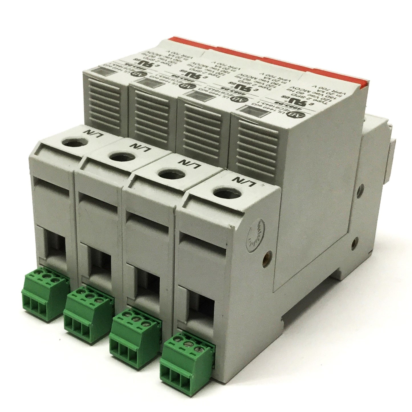 Used Allen Bradley 4983-DS120-404 Surge Protector Device, 4-Pole, 150VAC 40kA Max