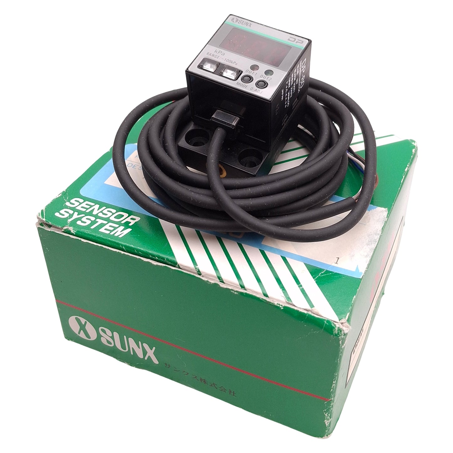 New Sunx DP-80 LED Digital Display Pressure Sensor 12 to 24VDC, 0-100kPa Range