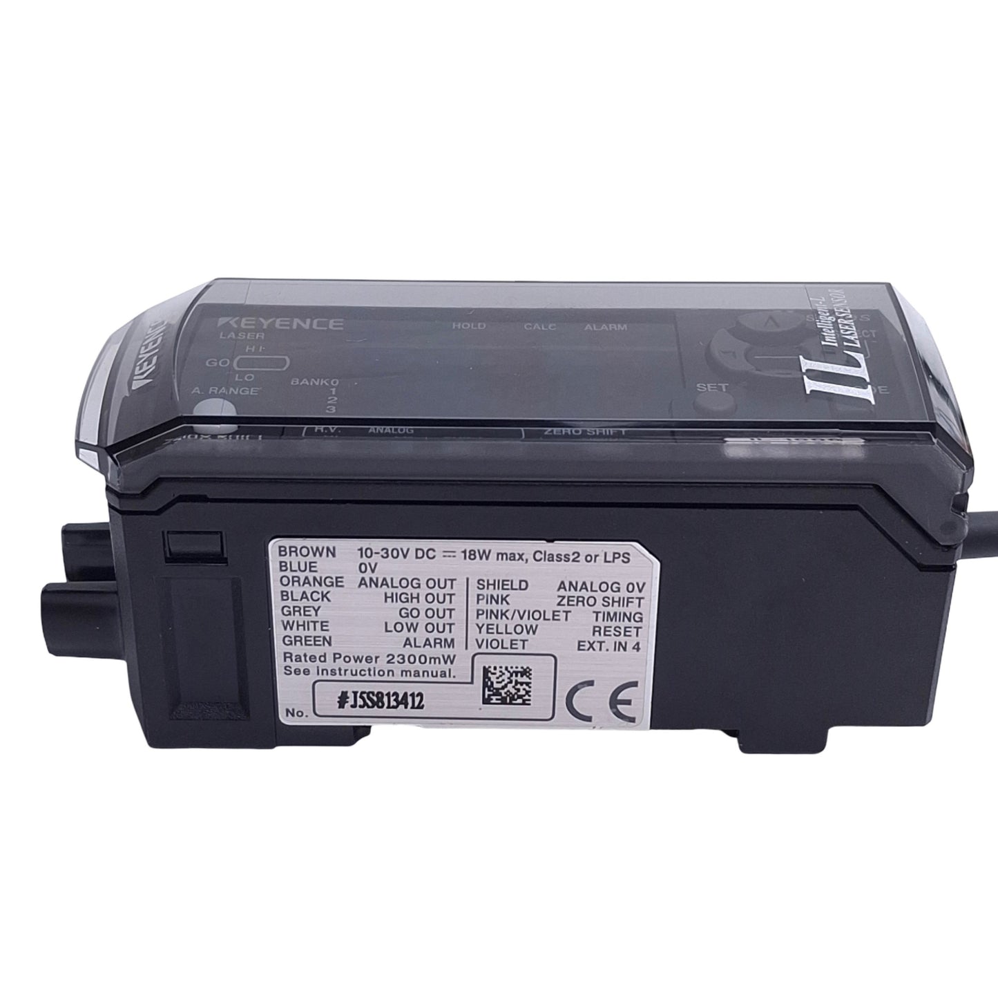 Used Keyence IL-1000 Laser Sensor Amplifier, NPN Output, 10-30VDC Supply, DIN Rail