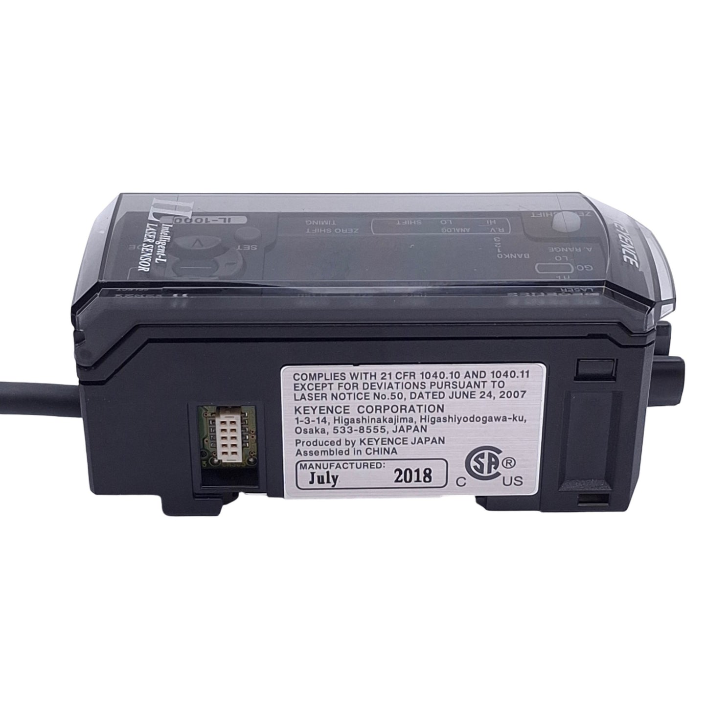 Used Keyence IL-1000 Laser Sensor Amplifier, NPN Output, 10-30VDC Supply, DIN Rail