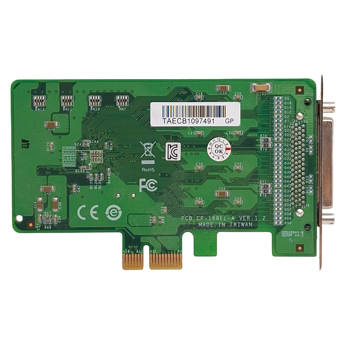 Used Moxa CP-168EL-A Low Profile PCI Express Board w/o Cable 8-Port, RS-232, VHDCI 68