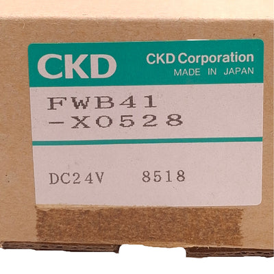New CKD FWB41-X0528 Solenoid Valve 2-Way, NC, Rc1/4 Port, 0-220psi, 24VDC Coil