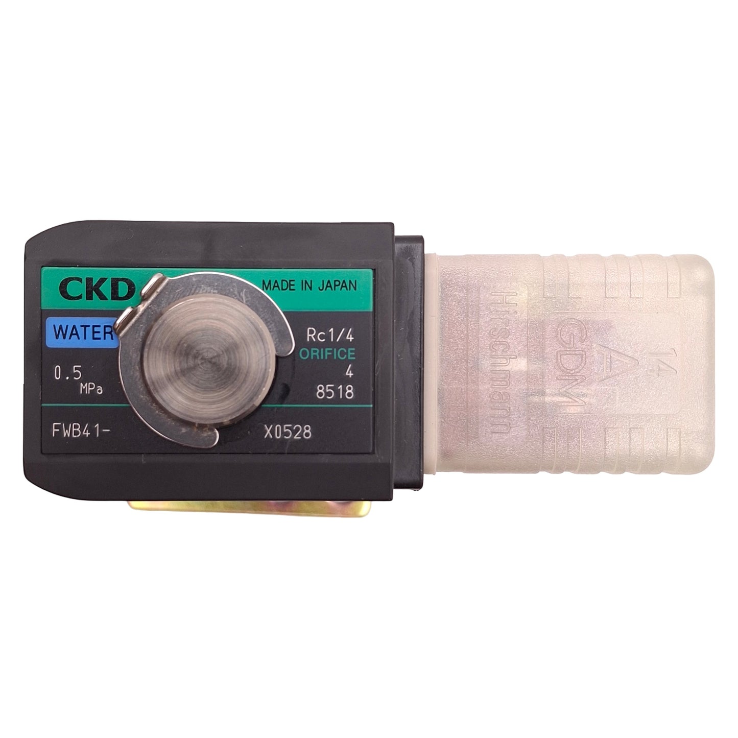 New CKD FWB41-X0528 Solenoid Valve 2-Way, NC, Rc1/4 Port, 0-220psi, 24VDC Coil