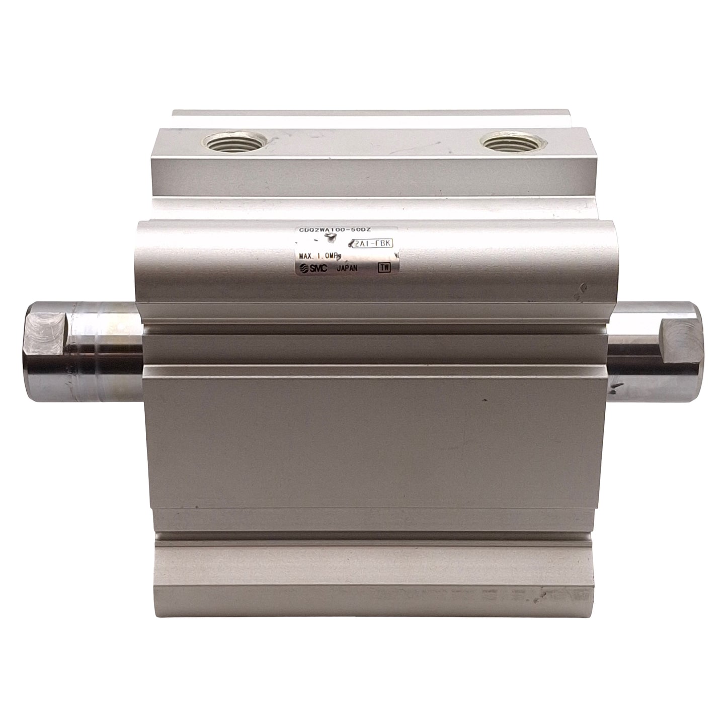 Used SMC CDQ2WA100-50DZ Compact Double Rod Cylinder, ø100mm Bore, 50mm Stroke, Rc3/8